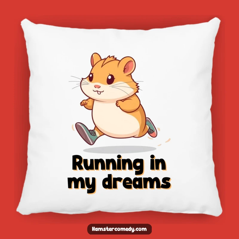 Funny Hamster Runner Pillow - Cozy Comfort for Active Souls Gift