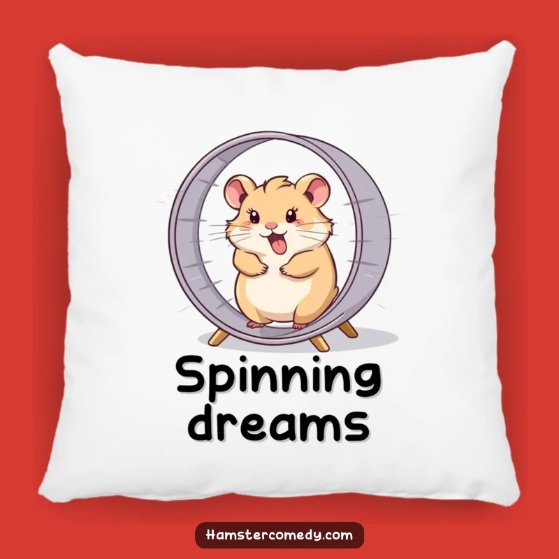 Funny Hamster Wheel Pillow - Energetic Comfort with Comical Action!