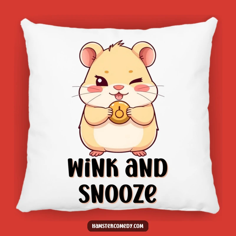 Funny Kawaii Hamster Pillow: Cuddle Up with a Wink!