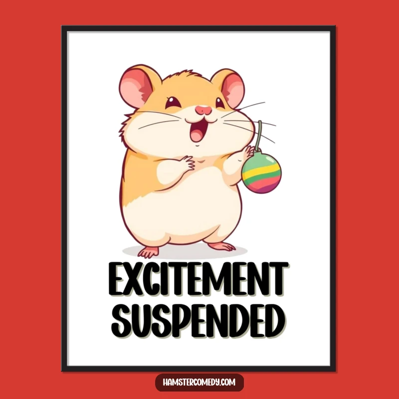 Funny Hamster Toy Digital Art - Instant Playful Decor for Walls