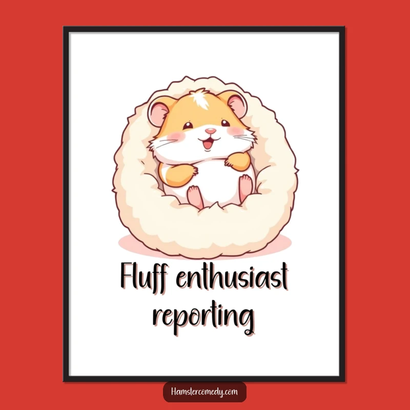 Funny Hamster Rolling Digital Art - Instant Joyful Hamster Decor