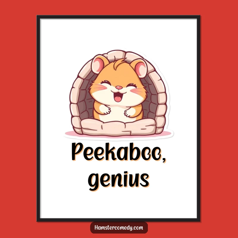 Funny Hamster Digital Art: Giggling Maze Runner Instant Download Gift