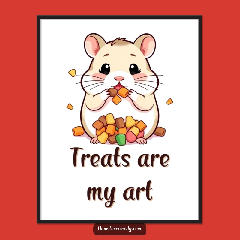 Funny Kawaii Hamster Cheeks Digital Print - Instant Hilarious Download