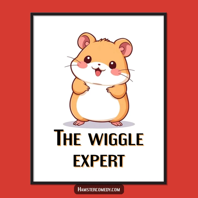 Funny Kawaii Hamster Dance Digital Print - Cute Wiggling Instant Art Gift