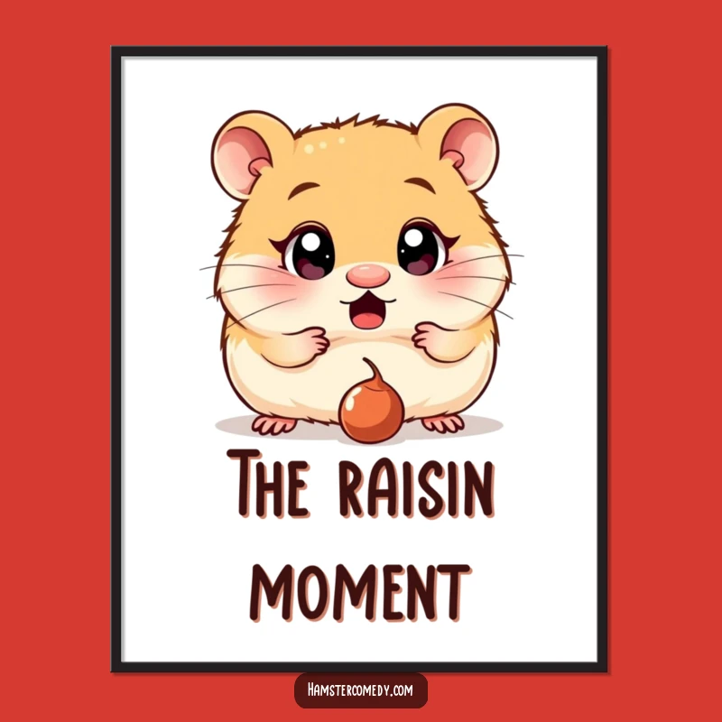 Funny Surprised Hamster Digital Art Print: Instant Amazement with This Wide-Eyed Design, Perfect Funny Gift