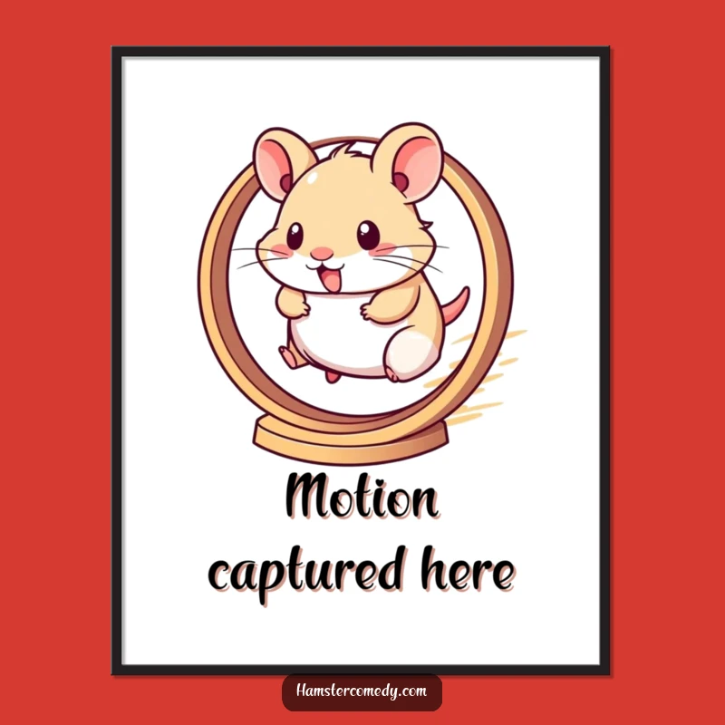 Funny Kawaii Hamster Speed Digital Print - Instant Hilarious Download