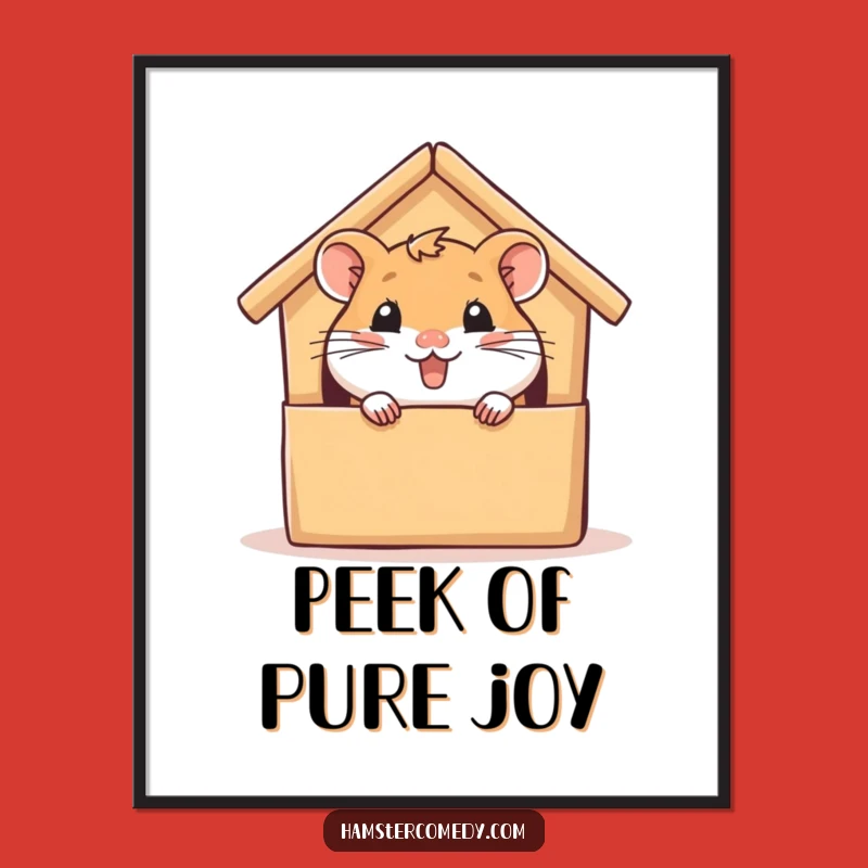 Funny Hamster Peek Digital Art - Instant Glee Decor for Walls