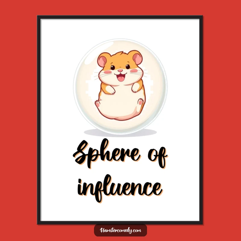 Funny Hamster Ball Roller Digital Art: Rodent Roll Hilarious Printable Gift