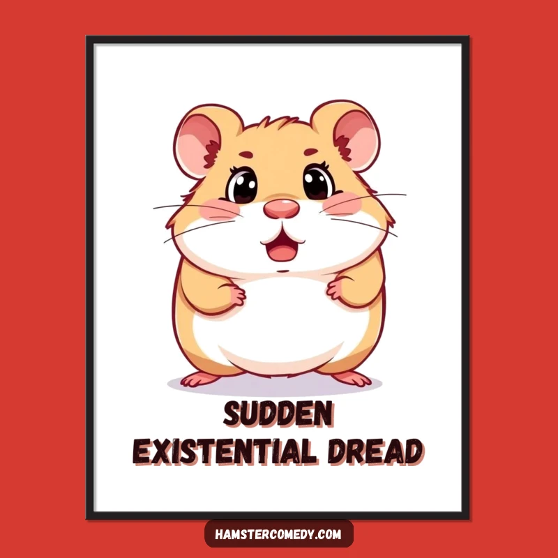 Funny Surprised Hamster Digital Art: Instant Shocking Humor Download