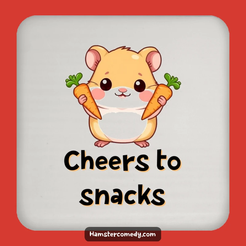 Funny Hamster Carrot Coaster - Protect Surfaces with Cute Pride