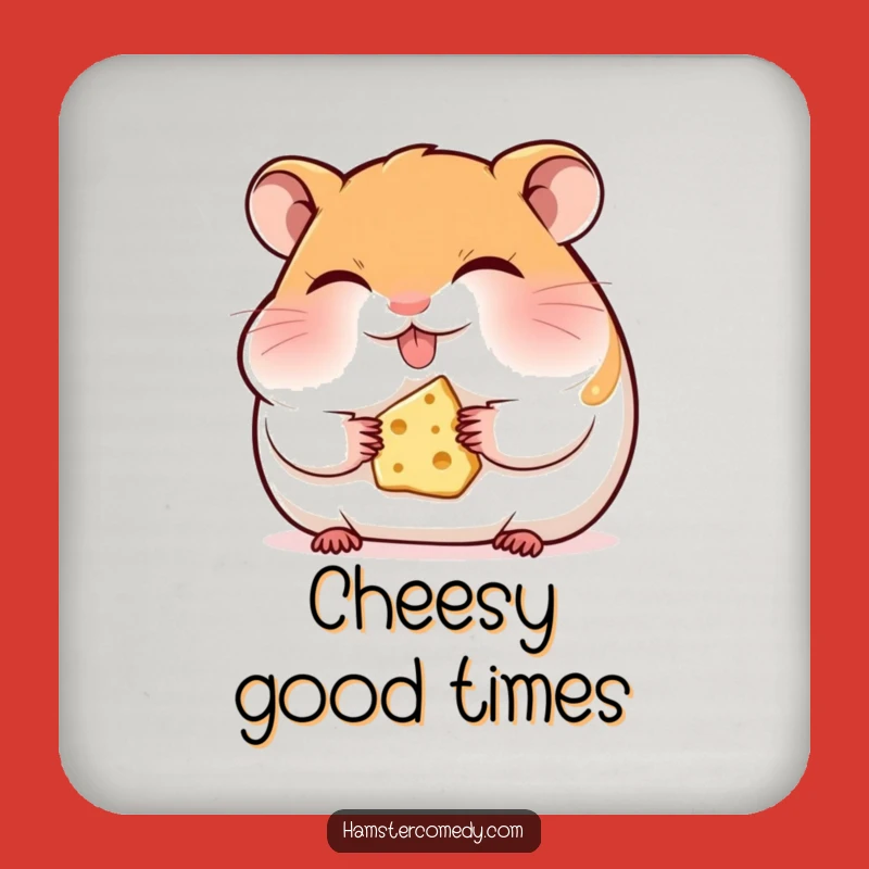 Hamster Cheese Coaster: Protect Surfaces with Tiny Treat Charm
