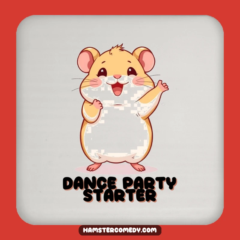 Funny Hamster Coaster Set: Protect Surfaces with Dancing Charm