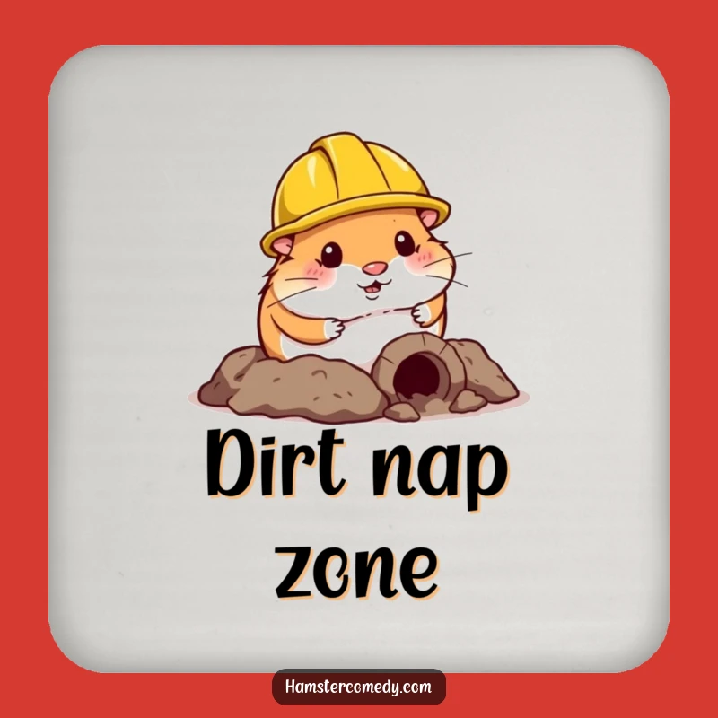 Funny Hamster Construction Coaster: Protect Surfaces with Hilarious Designer Art