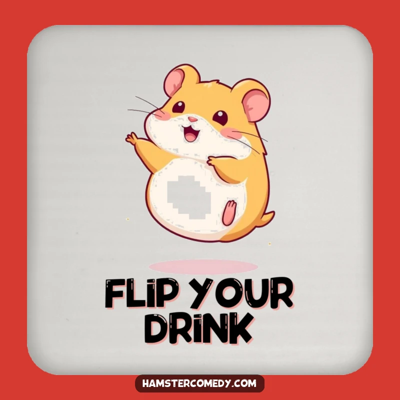 Funny Kawaii Hamster Somersault Coaster: Table Protection Gift