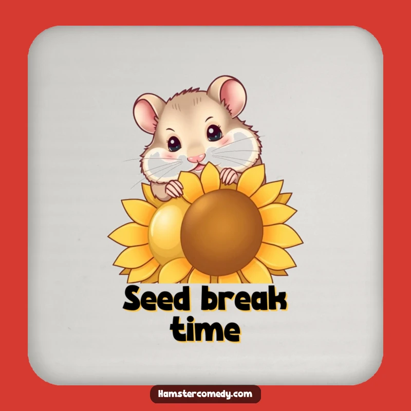 Funny Hamster Coaster - Hilarious Seed Nibbler to Protect Your Surfaces