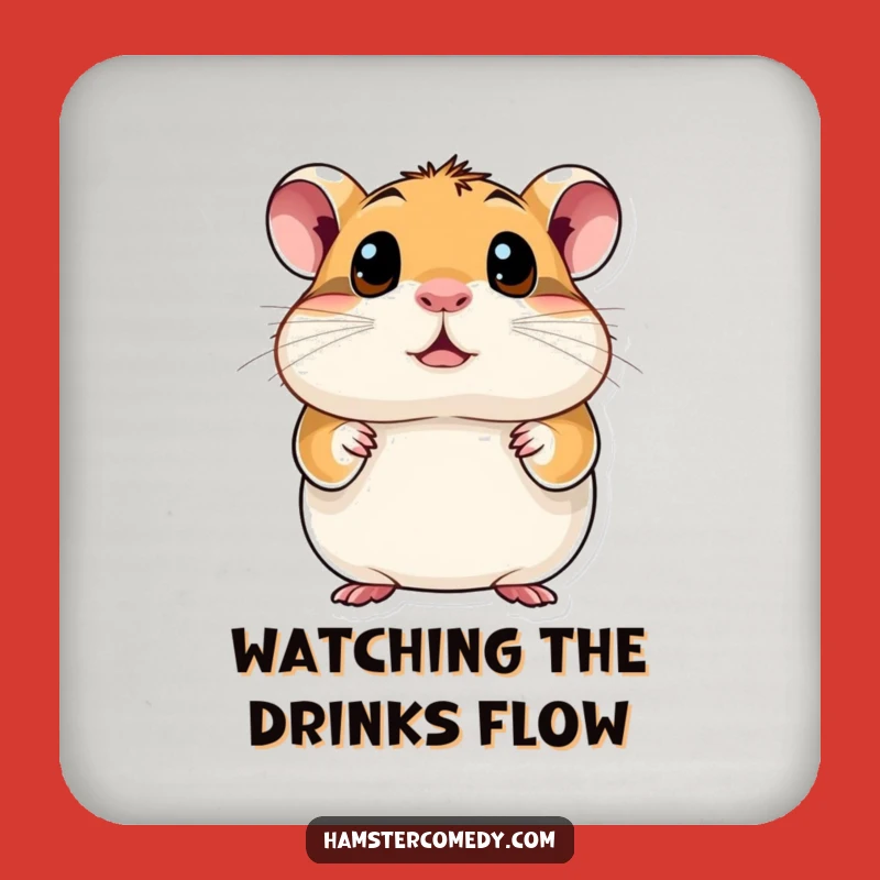 Funny Hamster Eyes Coaster: Protect Surfaces with a Curious Gaze!