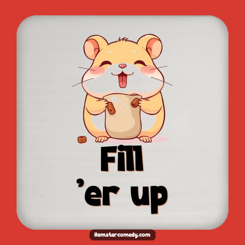 Funny Hamster Hoarder Coasters - Protect Tables with Humor!