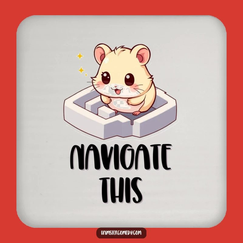 Funny Hamster Maze Coasters - Protect Surfaces with Curiosity!