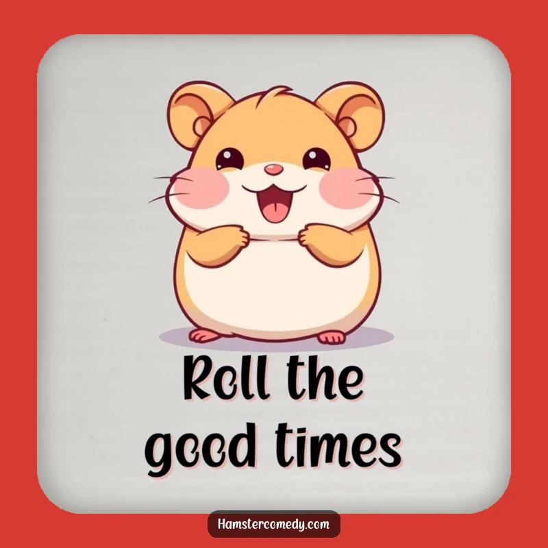 Funny Kawaii Hamster Coaster: Protect Surfaces with a Smile!
