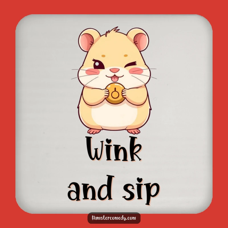 Funny Kawaii Hamster Coaster: Protect Surfaces with a Wink!