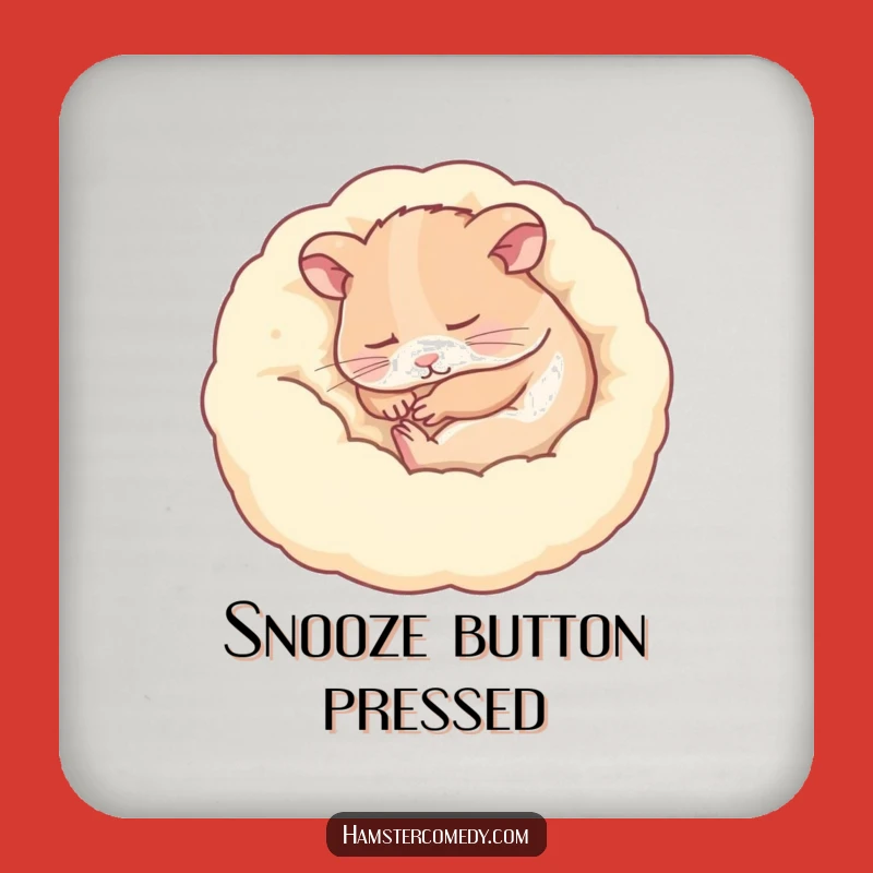Funny Sleeping Hamster Cozy Coaster - Table Protector Funny Gift