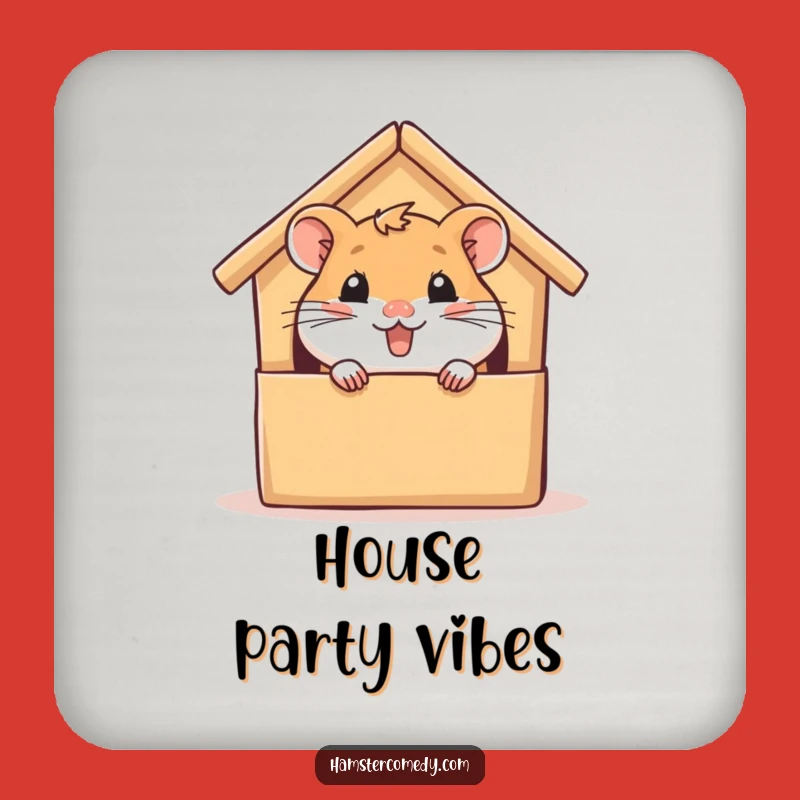 Funny Hamster Peek Coaster Set - Protect Surfaces with Tiny Glee