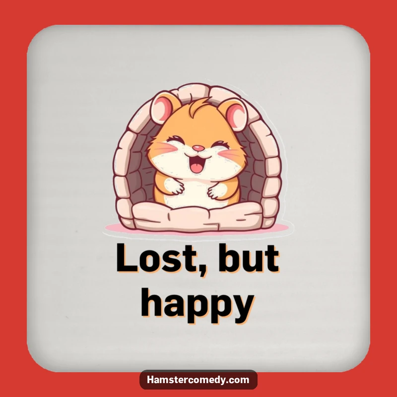 Funny Hamster Coaster: Giggling Maze Guard Protects Surfaces Gift