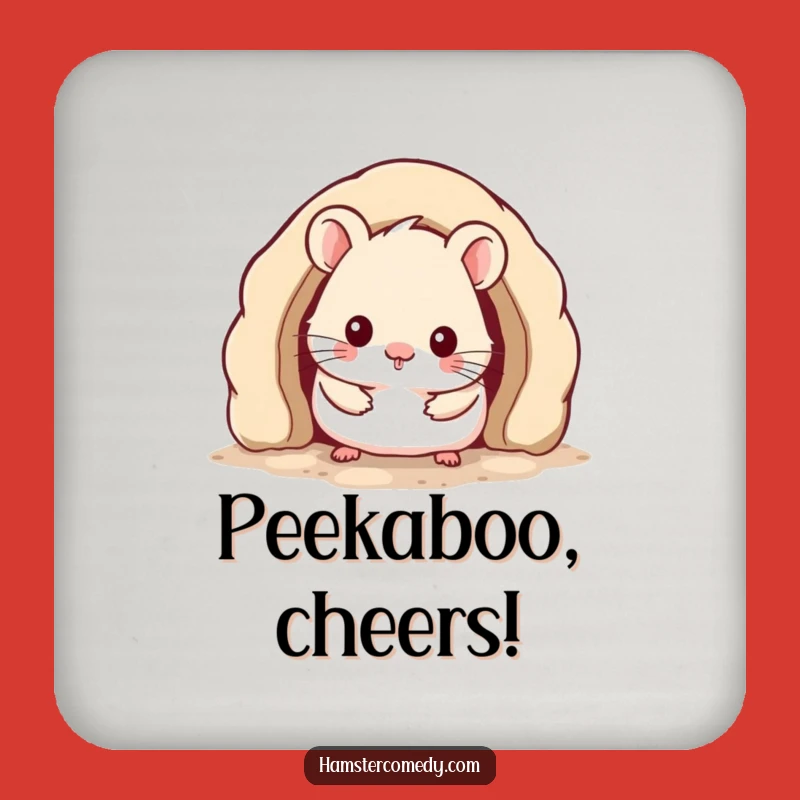 Funny Kawaii Hamster Coaster: Cozy Burrow Protection, Humorous & Cute Table Decor Gift