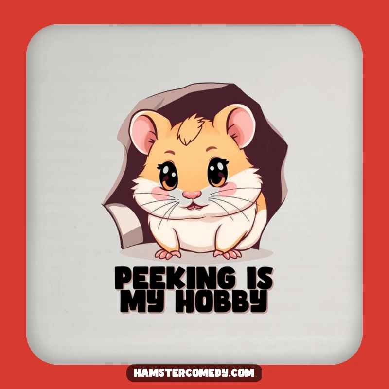 Funny Hamster Peeking Coaster Set: Protect Surfaces with Playful Curiosity