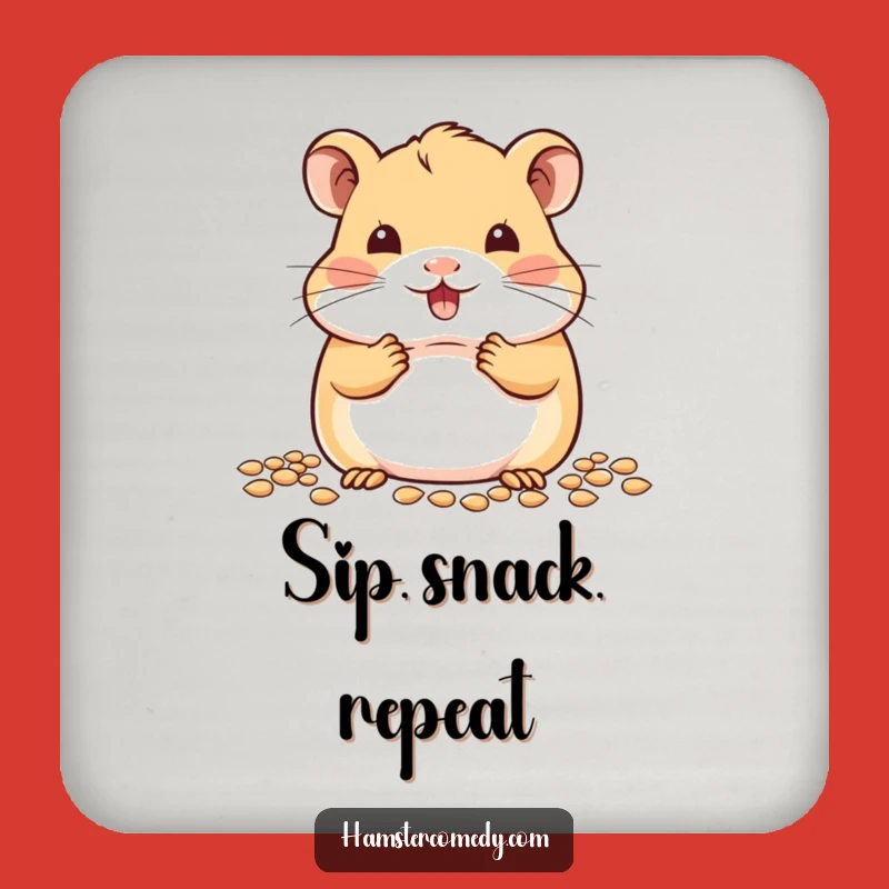 Kawaii Hamster Coasters: Protect Surfaces with Adorable Seed Art