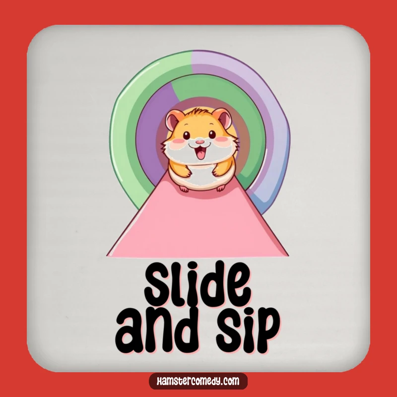 Funny Smiling Hamster Tunnel Coaster - Protect Surfaces with Joyful Charm