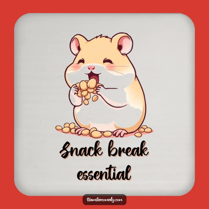 Funny Hamster Coaster Set: Cheeky Seed Stuffing, Protect Surfaces with Humor Gift
