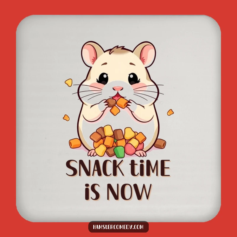 Set of Funny Kawaii Hamster Cheeks Coasters - Protect Surfaces Hilariously