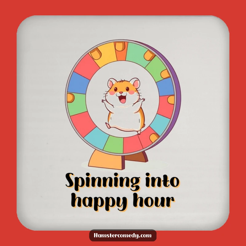 Protective Funny Hamster Wheel Coasters: Keep Surfaces Safe with Colorful Charm