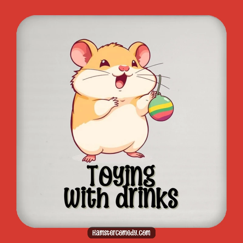 Funny Hamster Toy Coaster Set - Protect Surfaces with Playful Art