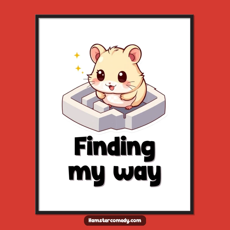 Funny Hamster Maze Poster - Exciting Wall Art Gift!