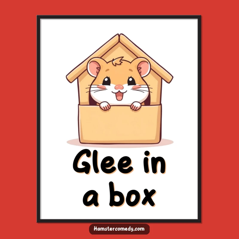 Funny Hamster Peek Poster - Whimsical Art for Small Pet Homes