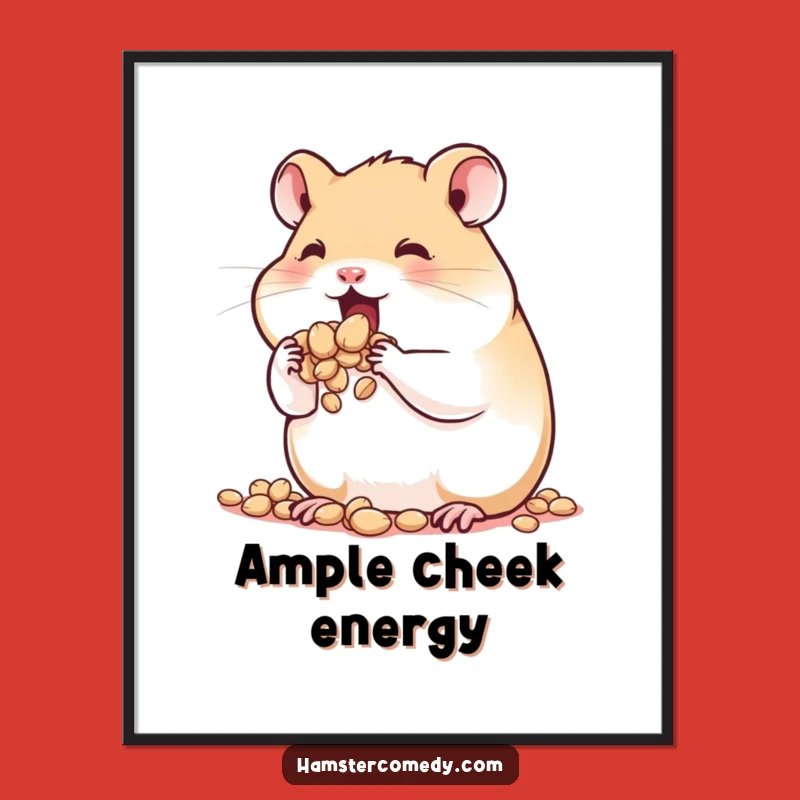 Funny Hamster Seed Stuffing Poster: Cute Art Print, Hilarious Wall Decor Gift