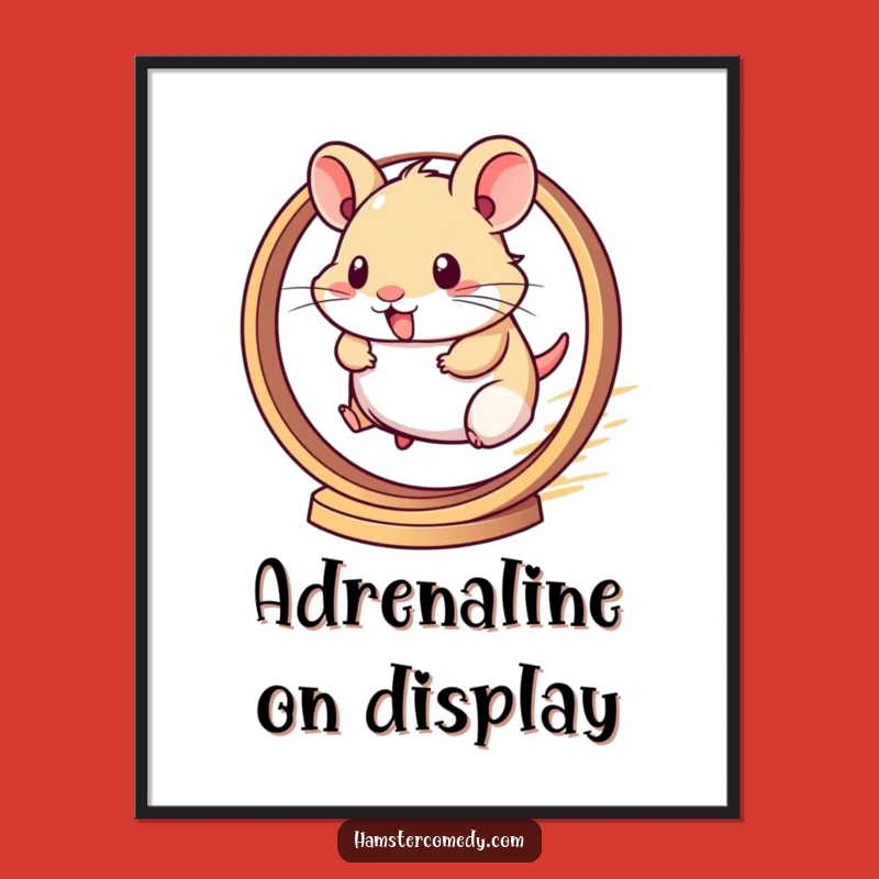 Funny Kawaii Hamster Speed Art Poster - Vibrant & Hilarious Wall Decor