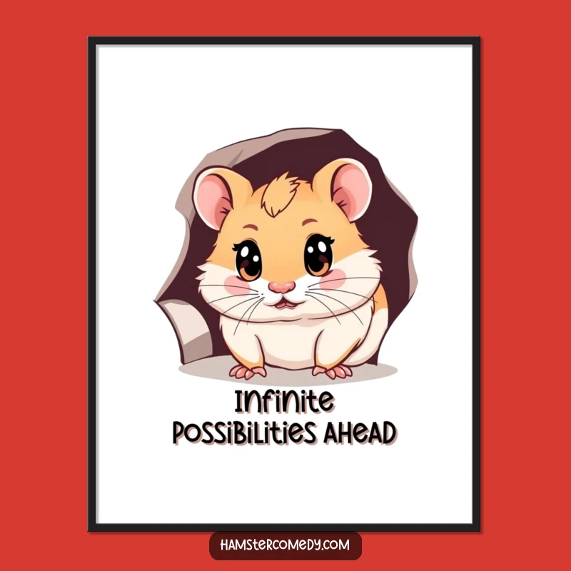 Funny Hamster Peeking Poster: Bring Curiosity and Humor to Your Walls