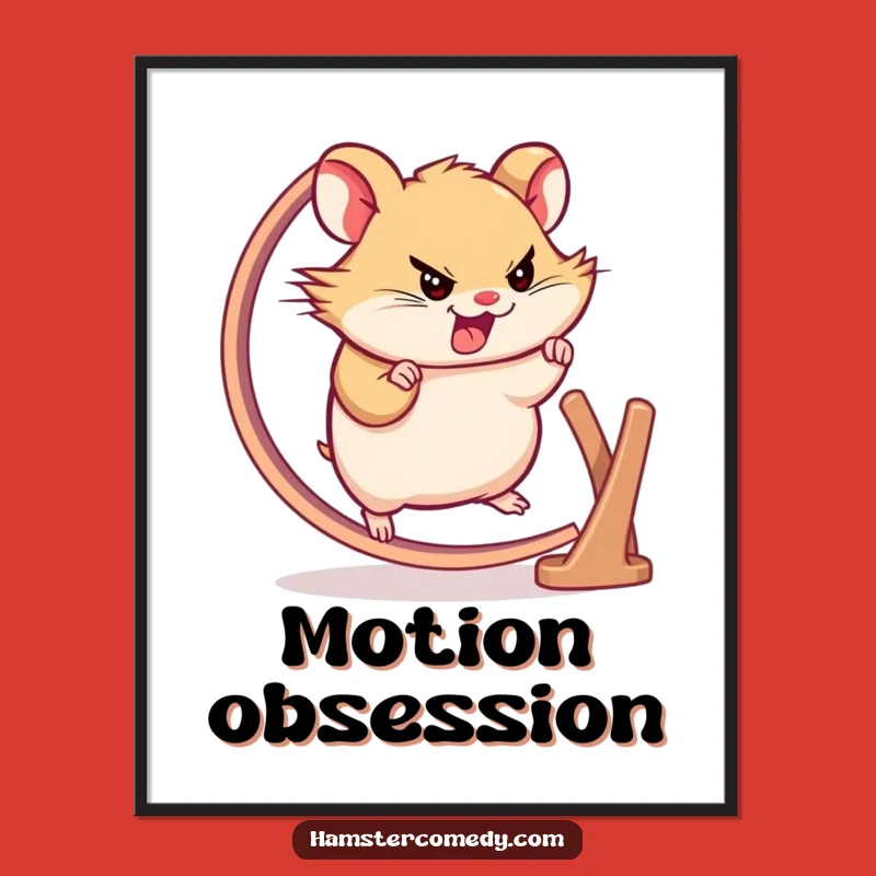 Funny Hamster Speed Poster - Motivational Wall Art Gift!