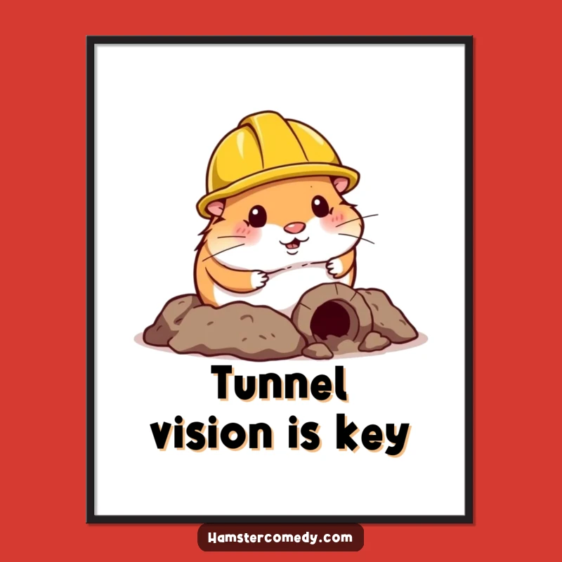 Funny Hamster Construction Poster: Hilarious Wall Art for Builders & Jokers