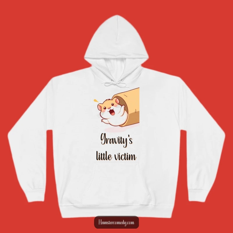 Cozy Funny Hamster Hoodie: Comical Tube Slide, Warm and Humorous Gift for Fun Lovers