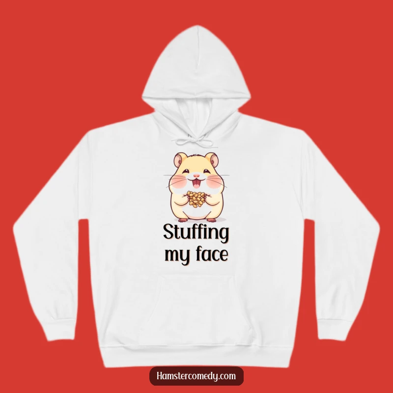 Cozy Funny Hamster Hoodie: Snack Time Comfort, Perfect Gift!