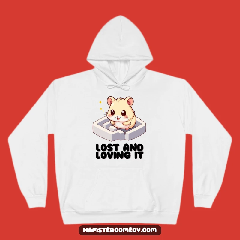 Cozy Funny Hamster Maze Hoodie - Warm & Adventurous Gift