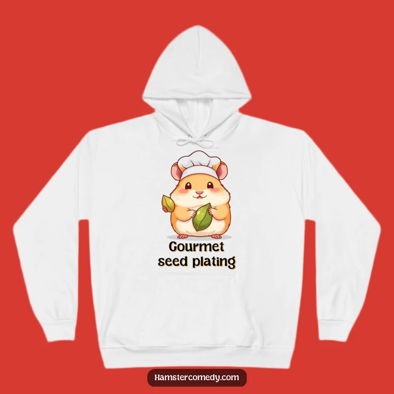 Cozy Funny Kawaii Hamster Chef Hoodie - Warm & Hilarious Gift for Cooks