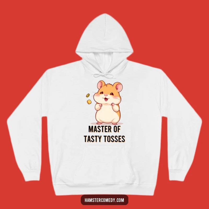 Cozy Funny Kawaii Hamster Juggling Hoodie: Snack Master Gift