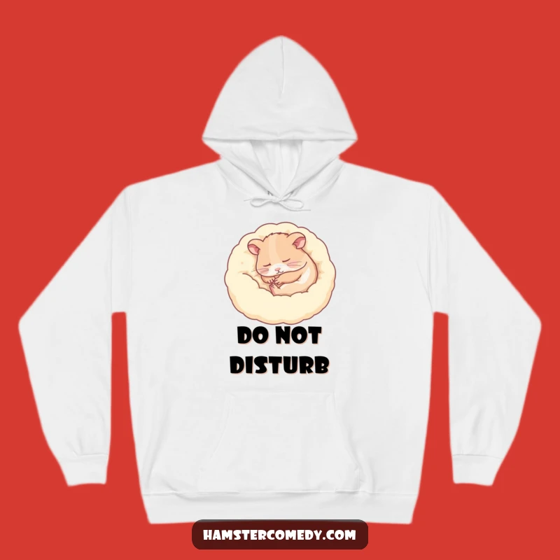 Funny Sleeping Hamster Cozy Hoodie - Peaceful Pet Comfort Gift