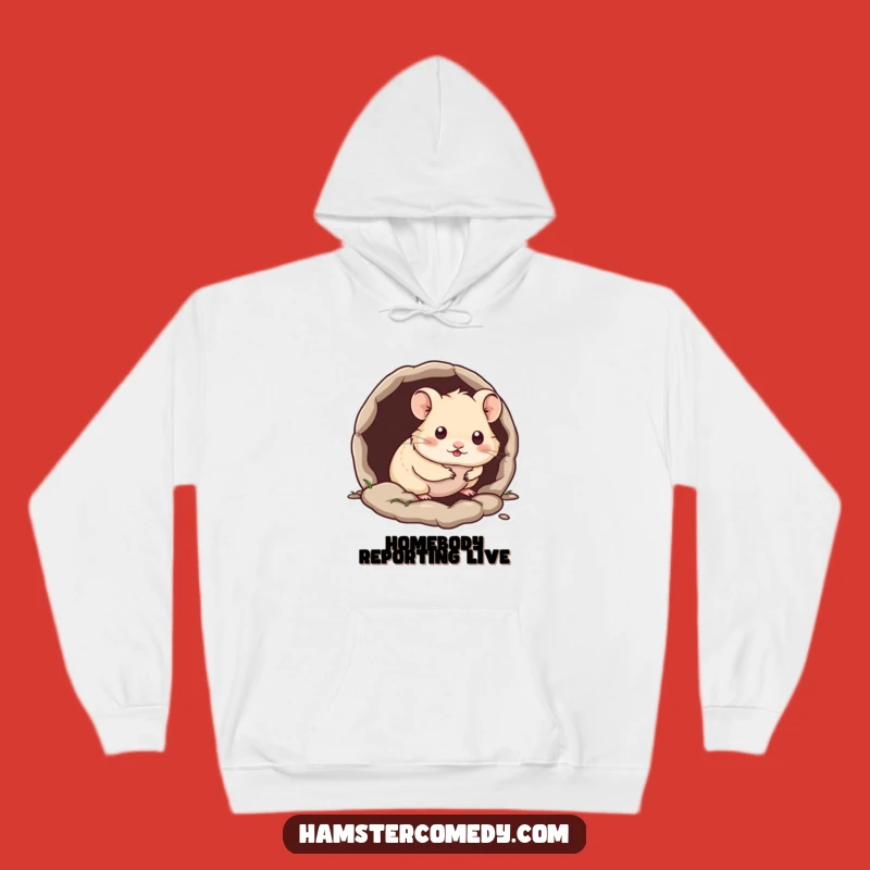Funny Kawaii Hamster Hoodie: Cozy Burrow Dweller, a Warm Funny Gift