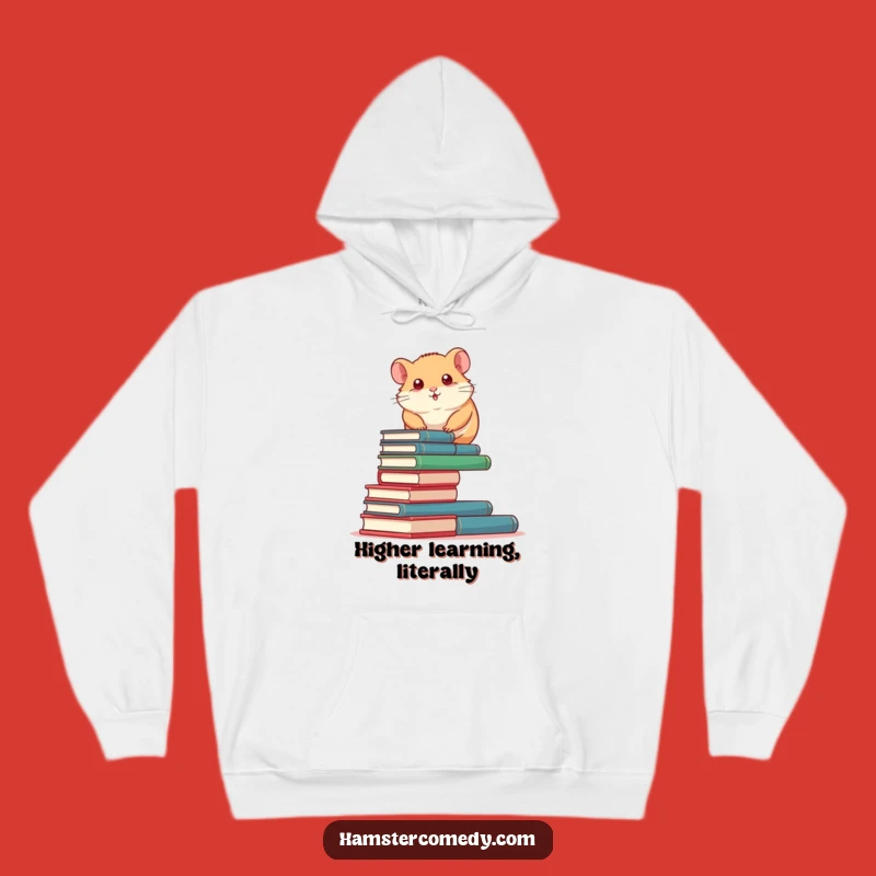 Funny Book Climbing Hamster Hoodie: Cozy & Inspiring Gear for Learners